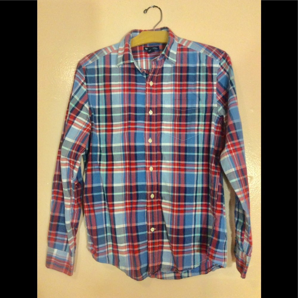 GAP LS Casual Button Down Shirt Mens Size Small